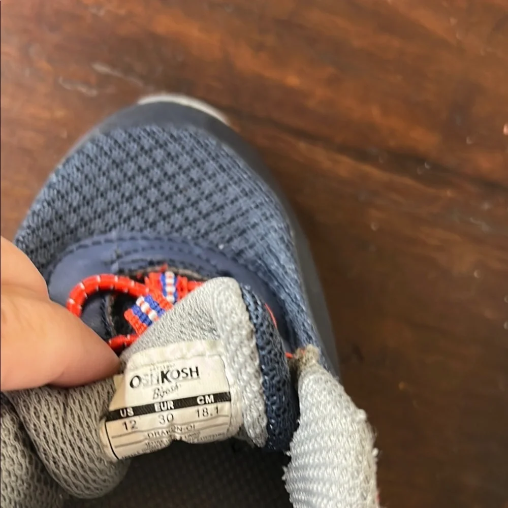 OshKosh B'gosh Blue and Red Sneakers with Breathable Mesh